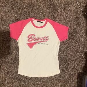 Bon Jovi Bounce Pink and White T-Shirt